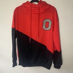 Gameday Couture Ohio State Buckeyes Hoodie Red Black Colorblock Size Small